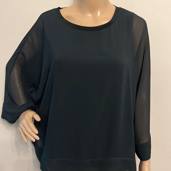 Zara Kimono blouse size Medium Dark green - Picture 1 of 2